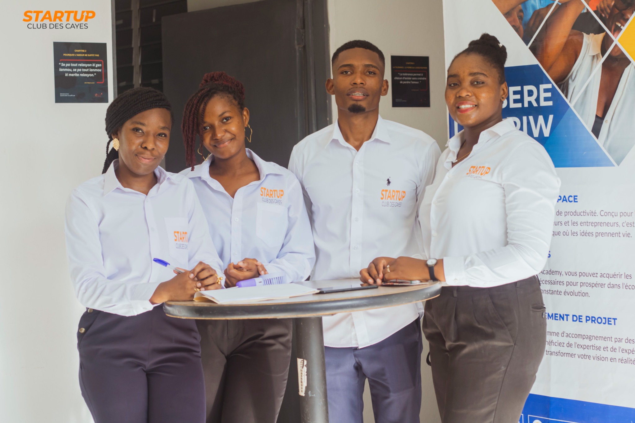 Équipe au lancement du Startup Club des Cayes
